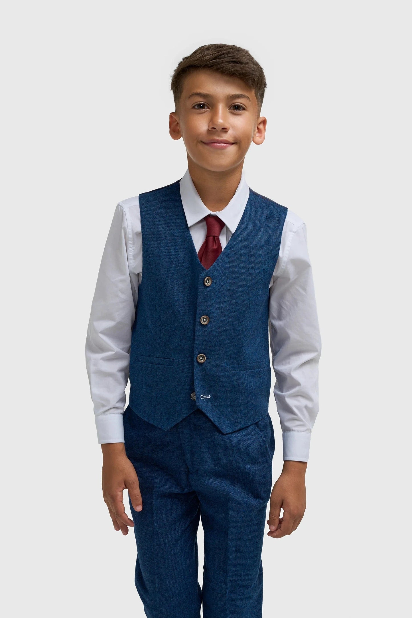 Cavani Orson Blue Tweed Boys 3-Piece Suit