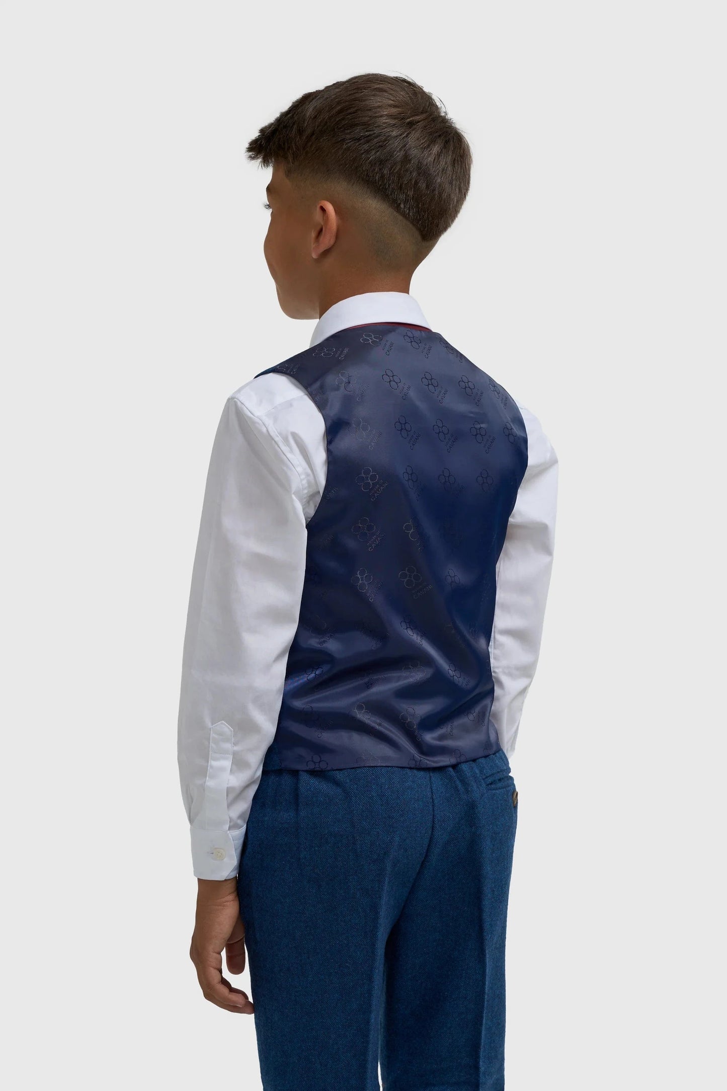 Cavani Orson Blue Tweed Boys 3-Piece Suit