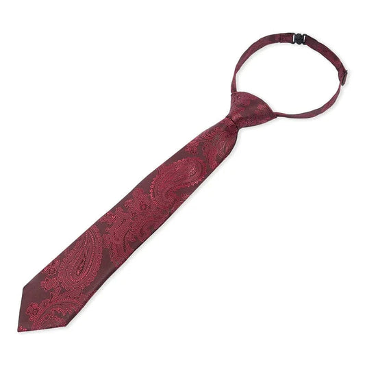 Boys Paul Andrew red paisley tie on a white background