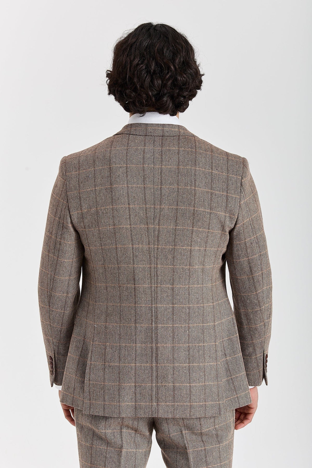 Paul Andrew Harris Brown Tweed Three Piece Suit
