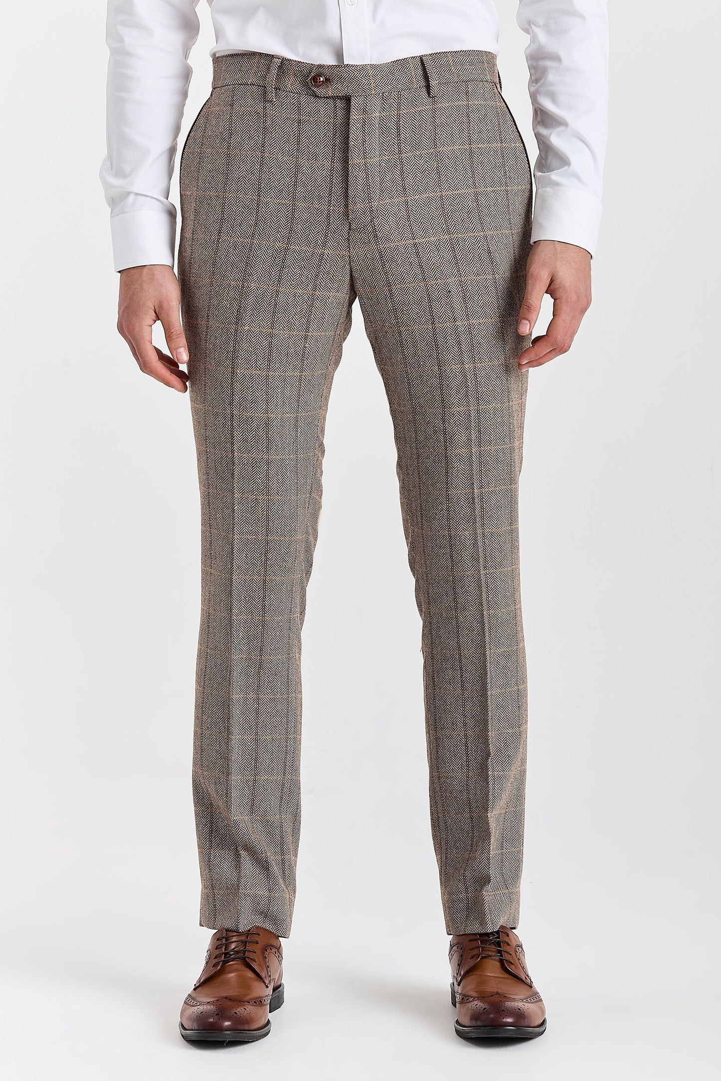 Paul Andrew Harris Brown Tweed Three Piece Suit