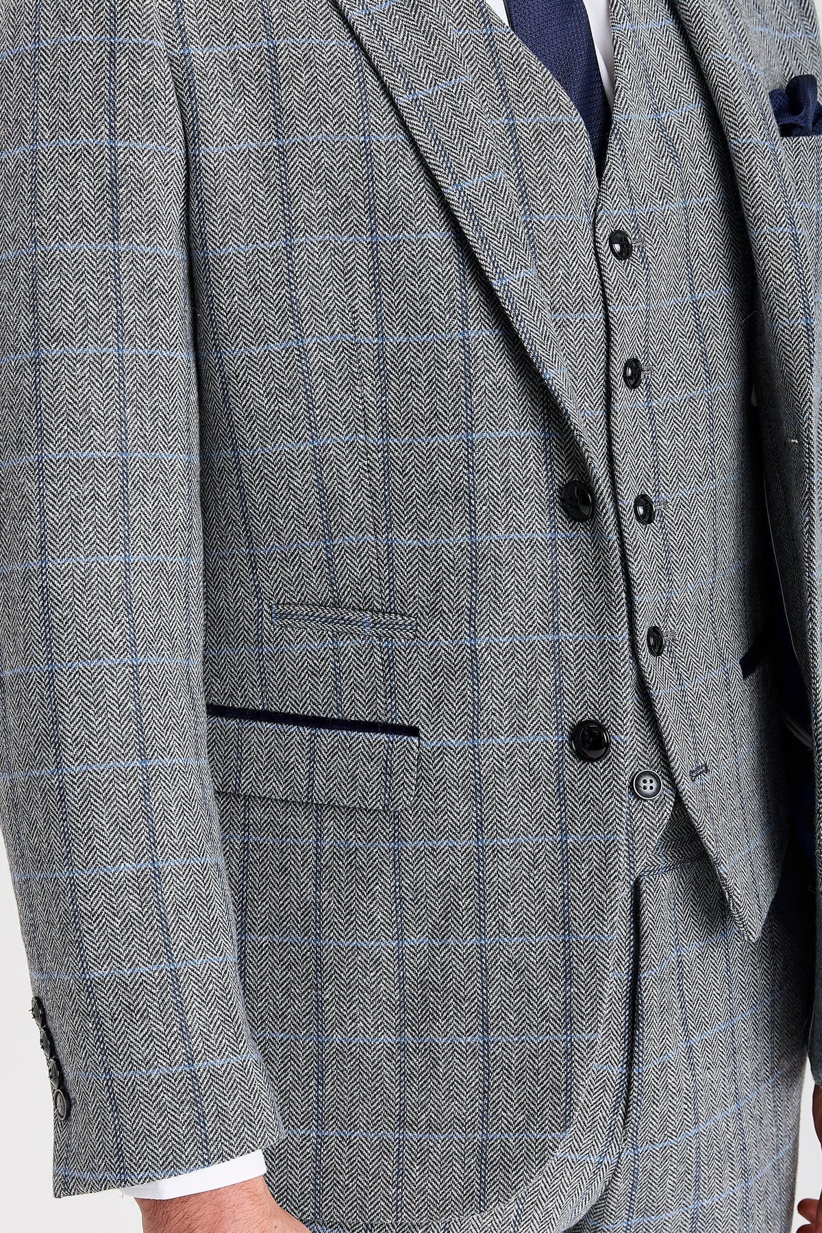 Paul Andrew Harris Grey Tweed Three Piece Suit