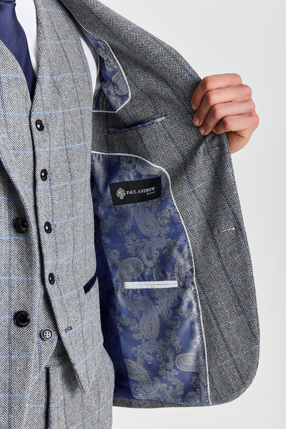 Paul Andrew Harris Grey Tweed Three Piece Suit