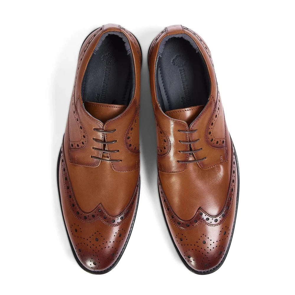 Paul Andrew Cambridge Tan Leather Brogue Shoes