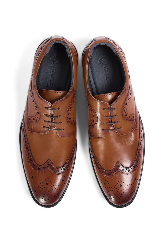 Paul Andrew Cambridge Tan Leather Brogue Shoes