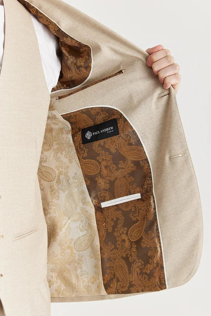Paul Andrew Belmont Beige 3-Piece Suit