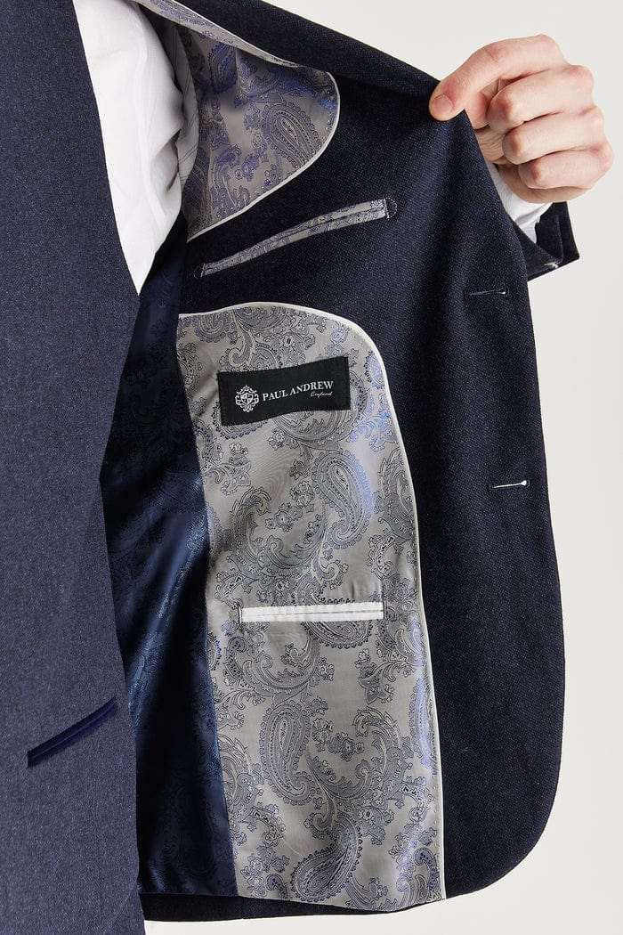 PAUL ANDREW OSCAR NAVY TWEED 3-PIECE SUIT