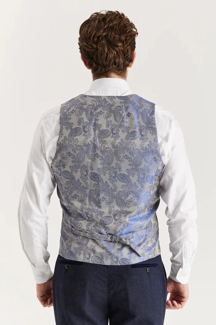 PAUL ANDREW OSCAR NAVY TWEED 3-PIECE SUIT