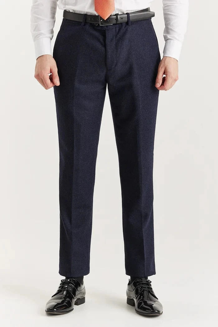 PAUL ANDREW OSCAR NAVY TWEED 3-PIECE SUIT