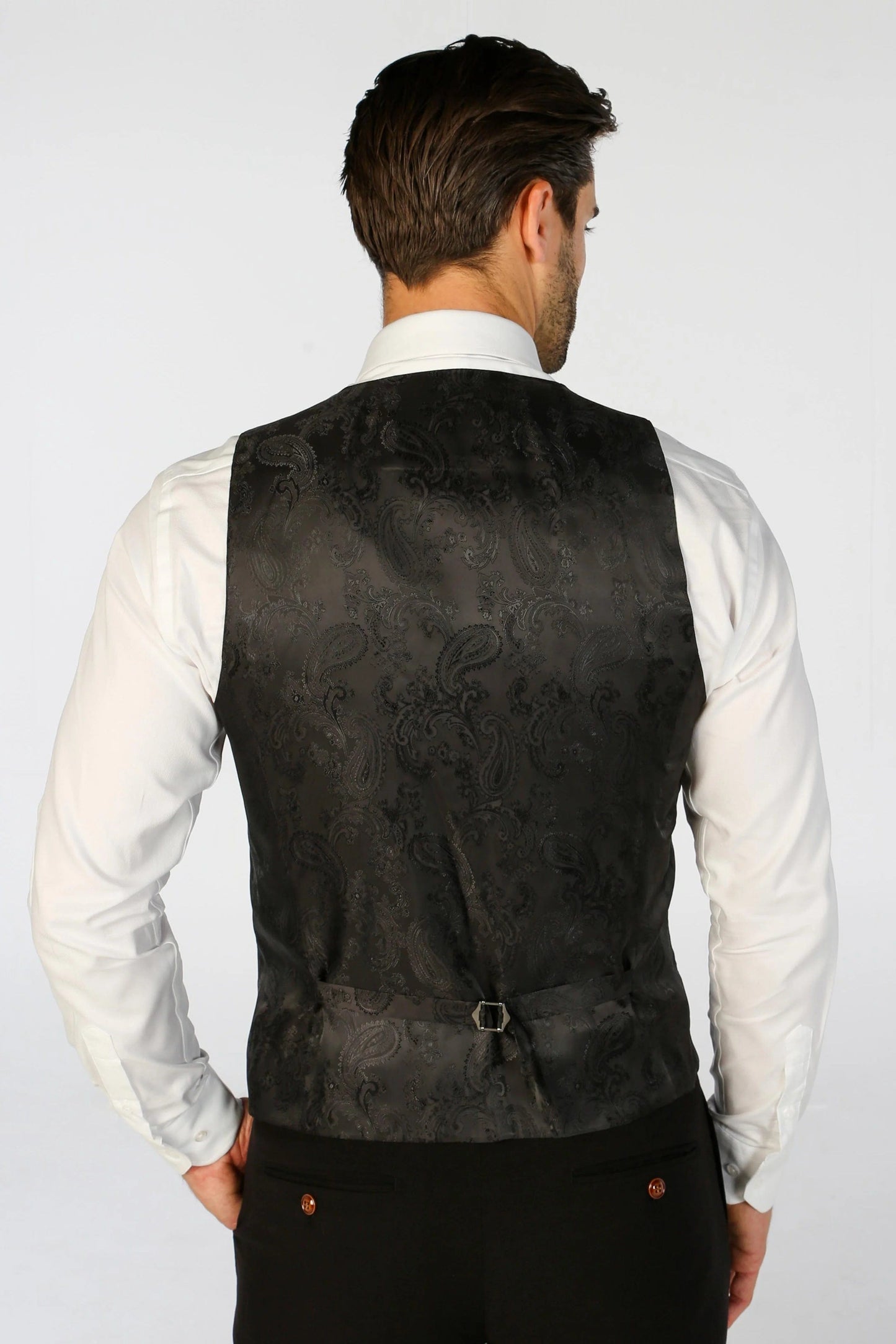 PAUL ANDREW MAYFAIR BLACK 3-PIECE SUIT