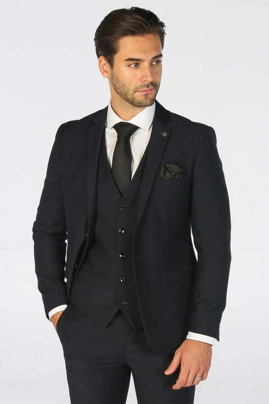 Paul Andrew Parker Navy 3-Piece Suit