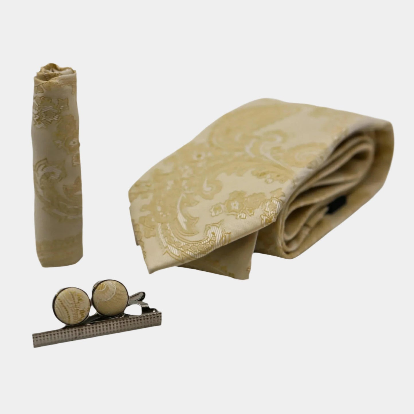 Paul Andrew Cream Paisley Tie Set