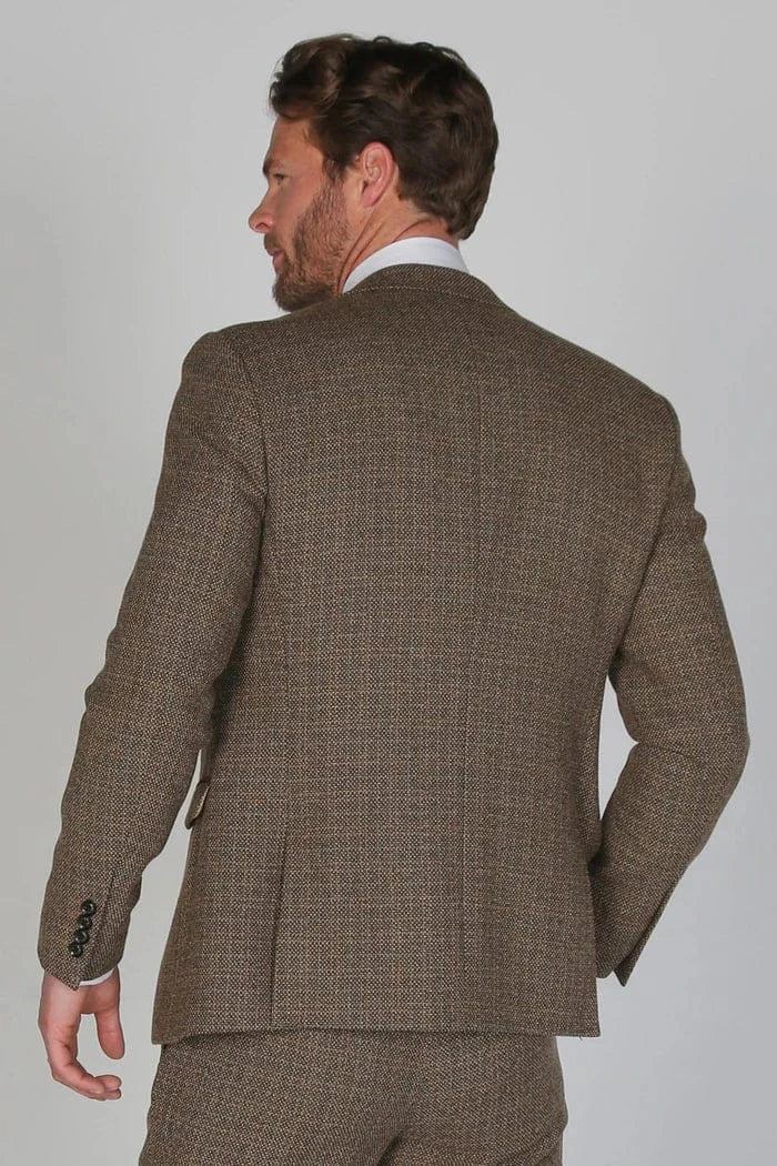 Paul Andrew Ralph Brown Tweed 3-Piece Suit