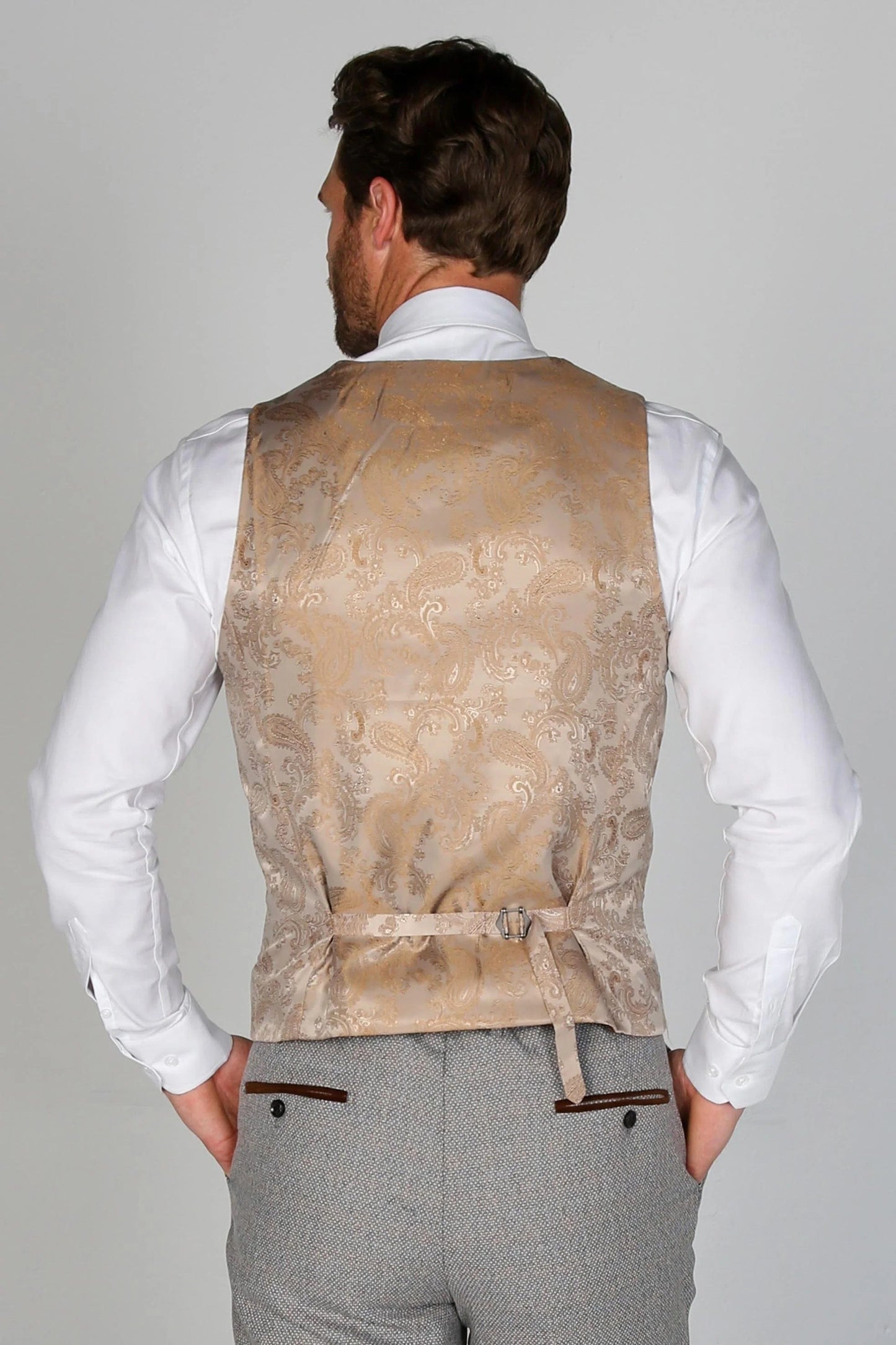 Paul Andrew Ralph Grey/Cream 3-Piece Suit