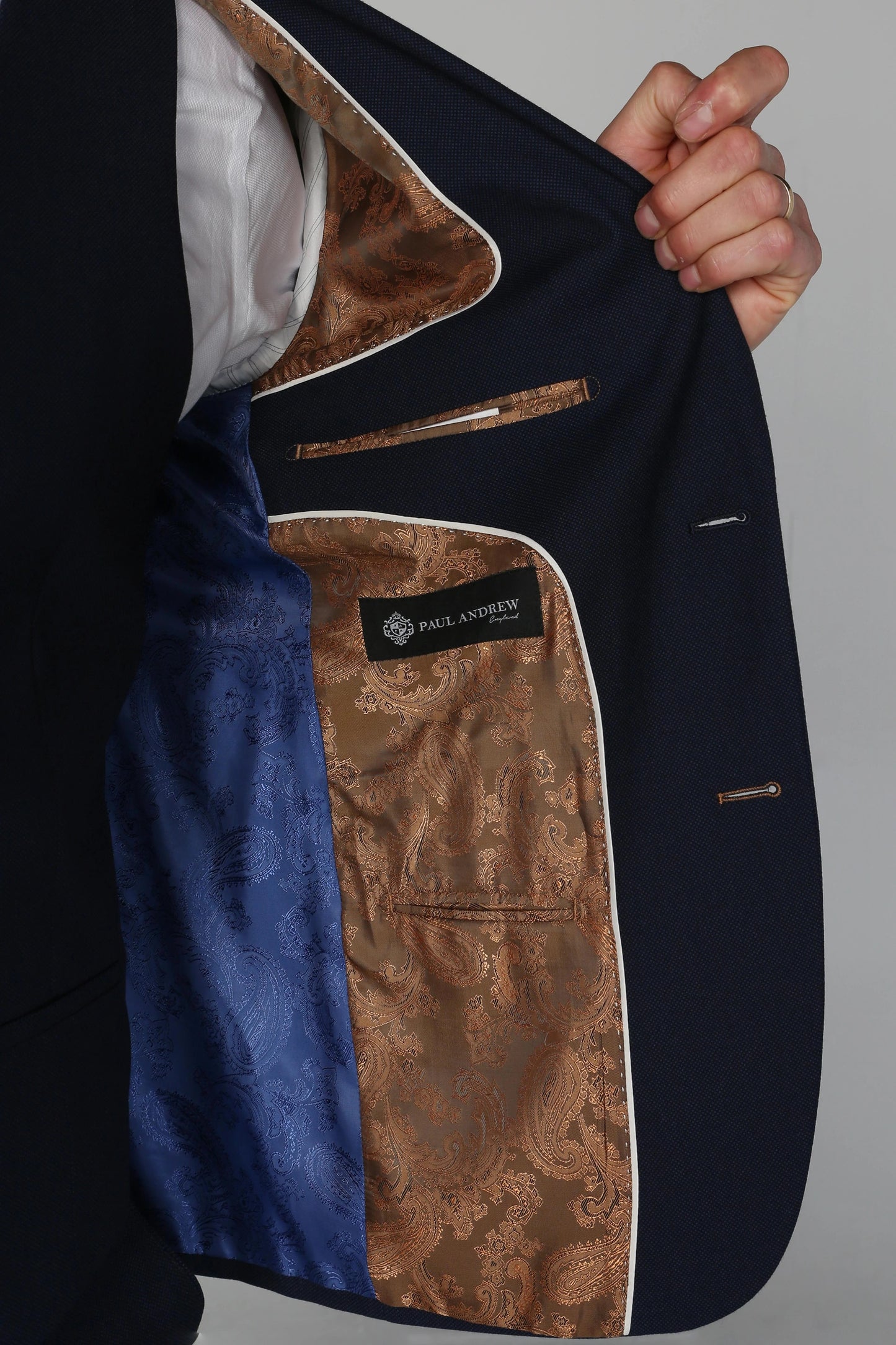 PAUL ANDREW MAYFAIR NAVY 3-PIECE SUIT