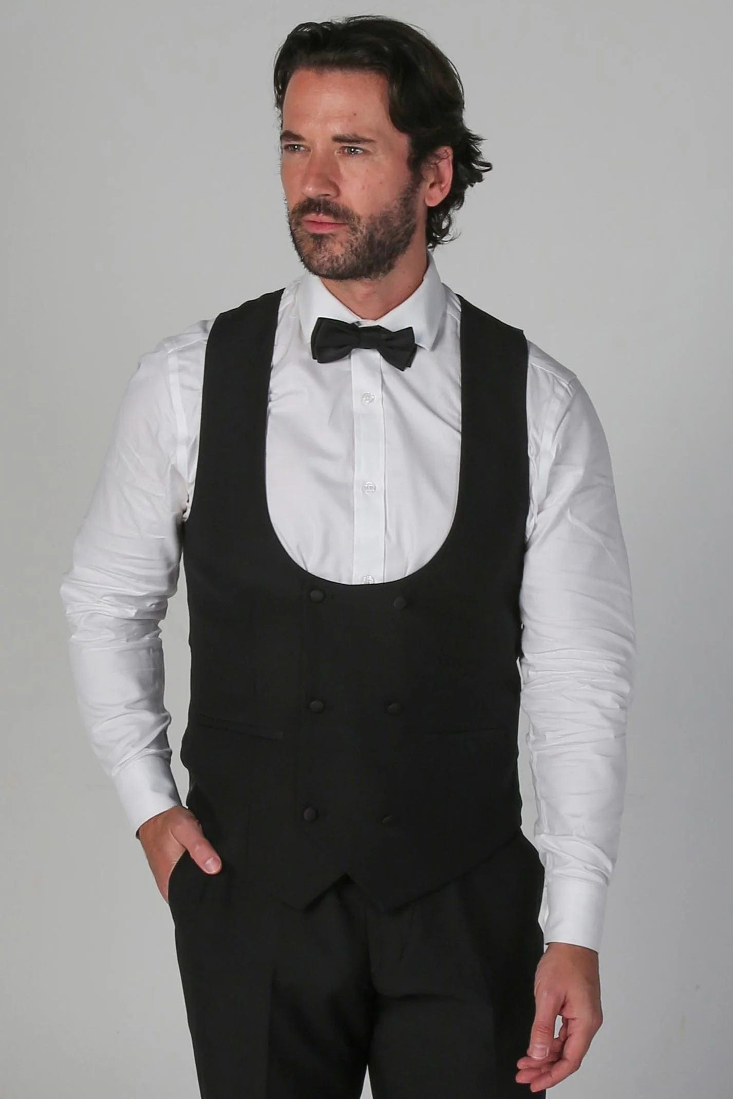 Paul Andrew Ford Black 3-Piece Tuxedo Suit
