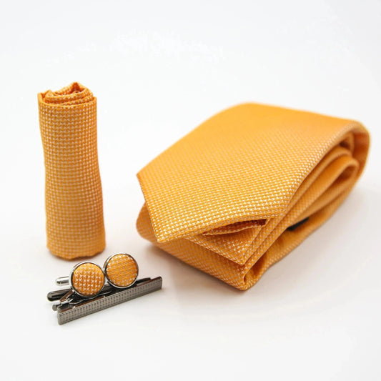 Paul Andrew Mustard Textured Tie Set