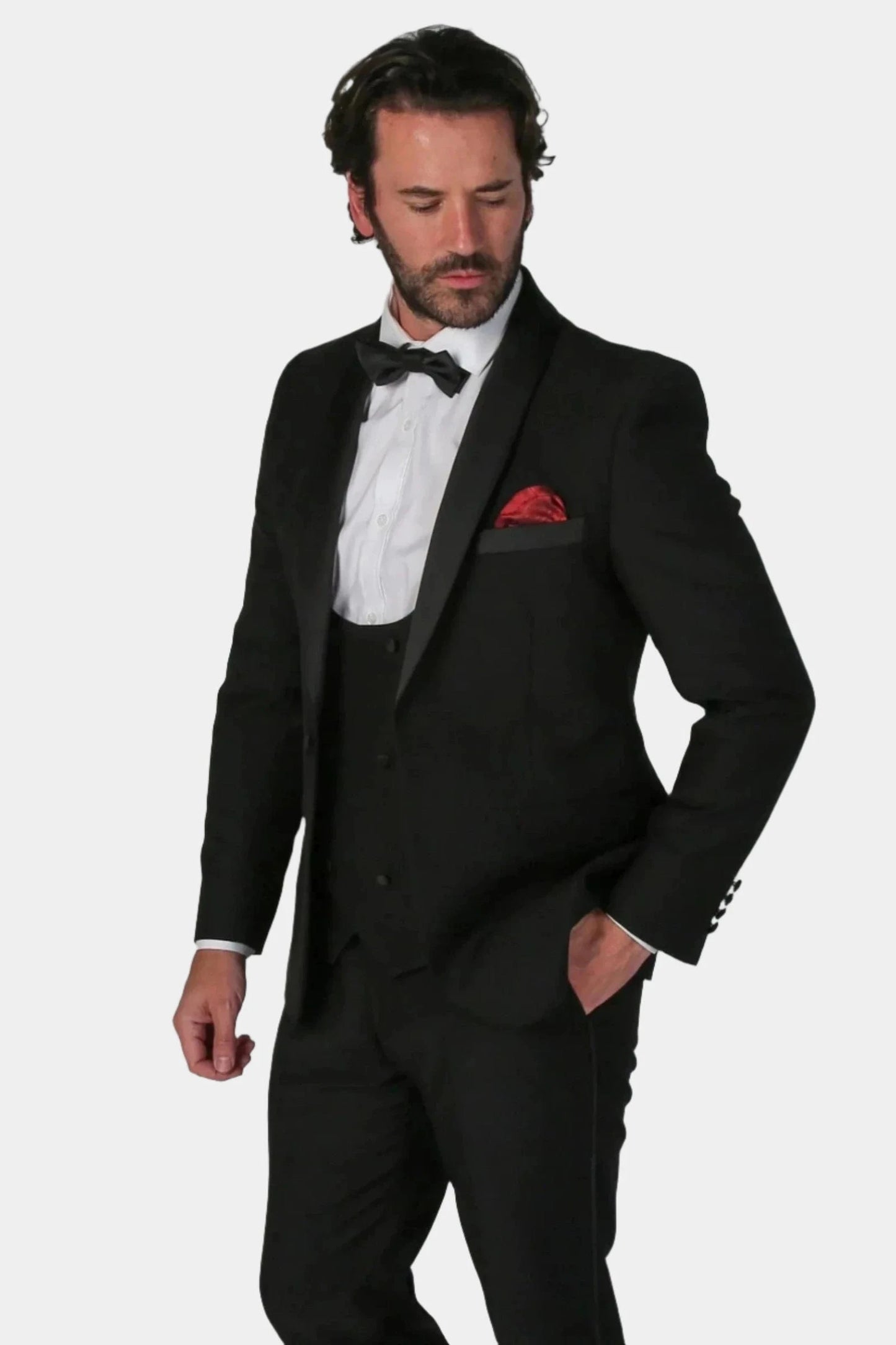 FORD BLACK 3-PIECE TUXEDO SUIT