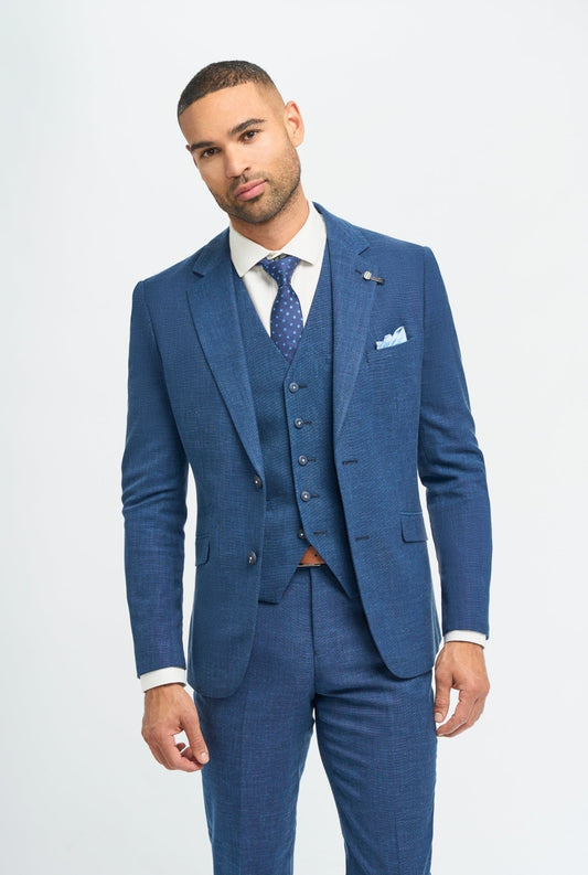 Cavani Miami Blue Three Piece Suit