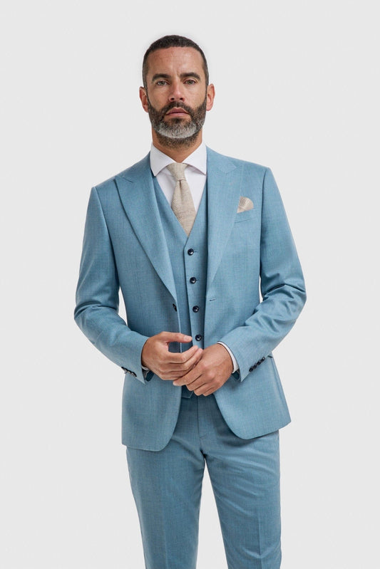 Cavani James Marine Super 130s Wool Three Piece Suit