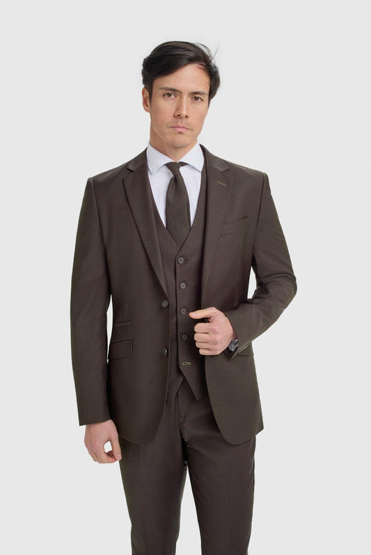 Cavani Bond Auburn Three Piece Suit