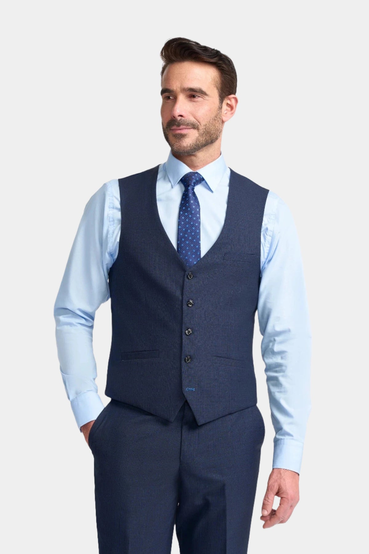 Cavani Seeba Navy Three Piece Suit