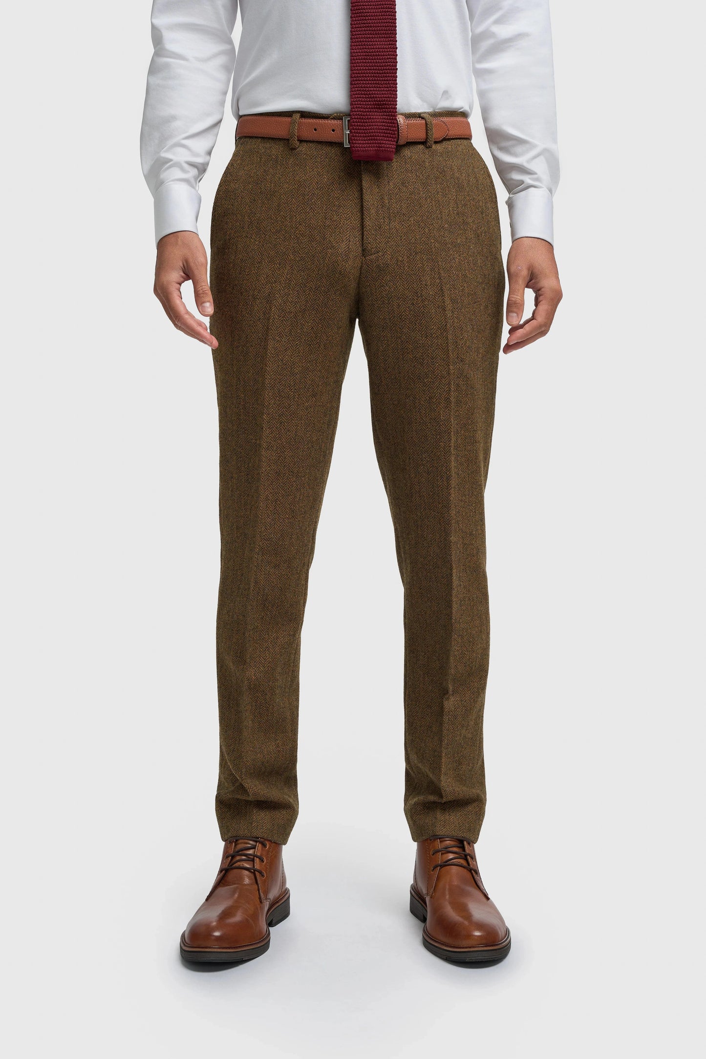 Cavani Thomas Brown Tweed 3-Piece Suit