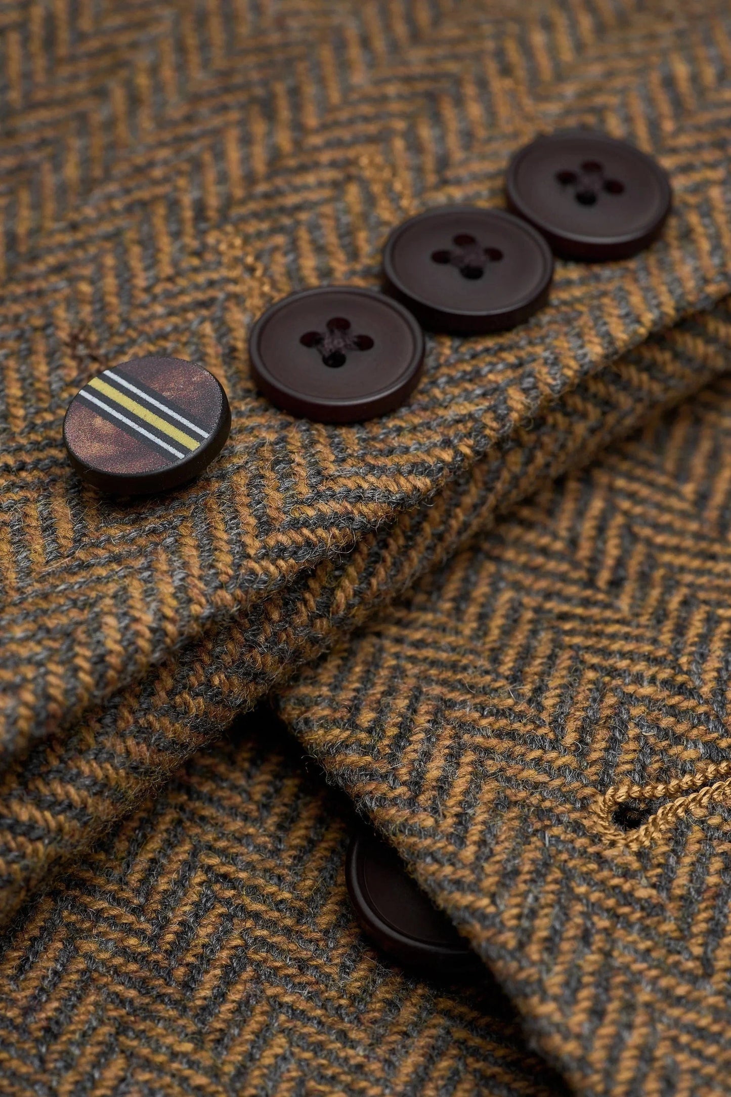 Cavani Thomas Brown Tweed 3-Piece Suit