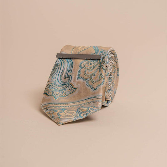 Cavani Yellow Paisley Tie Set