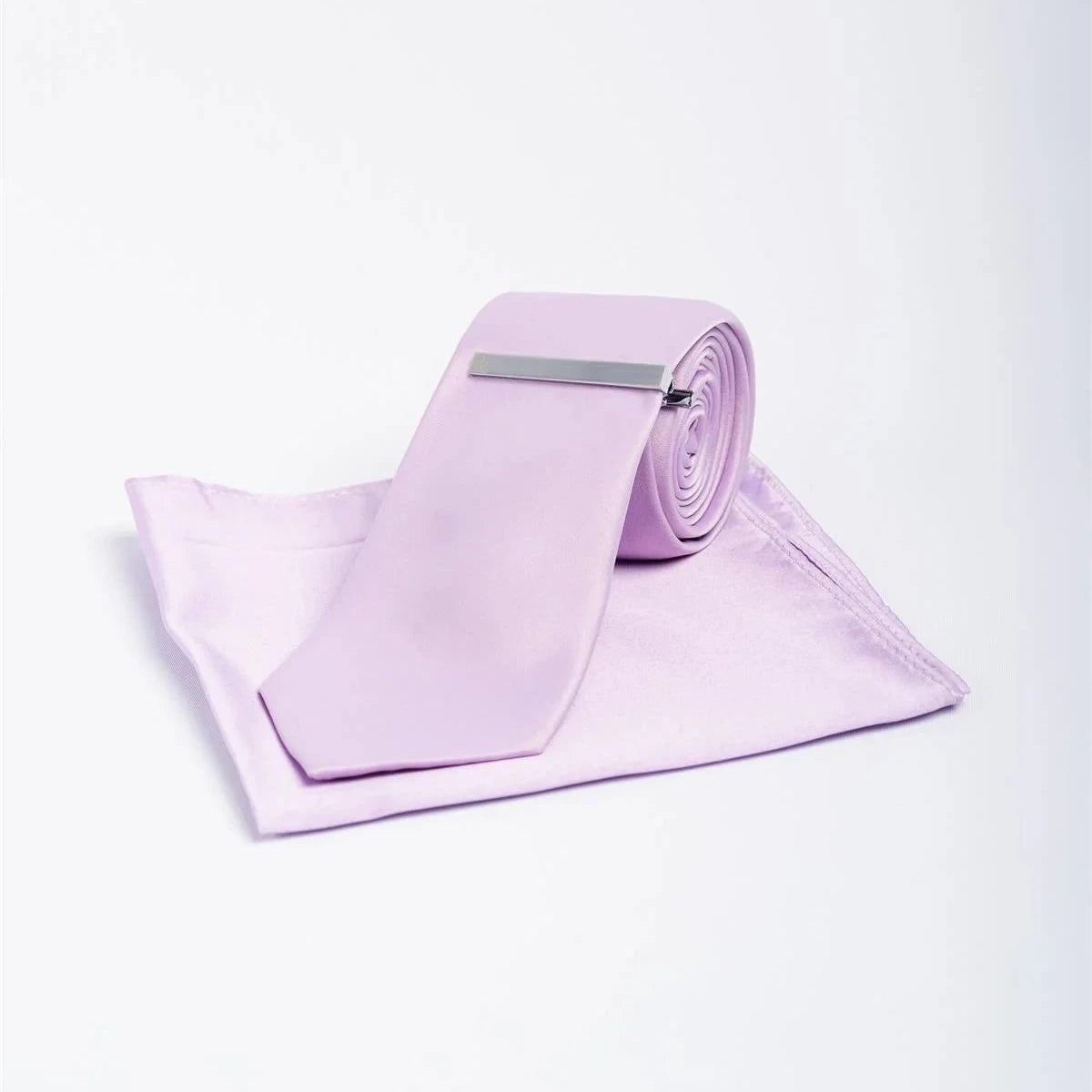 Cavani Lilac Plain Tie Set