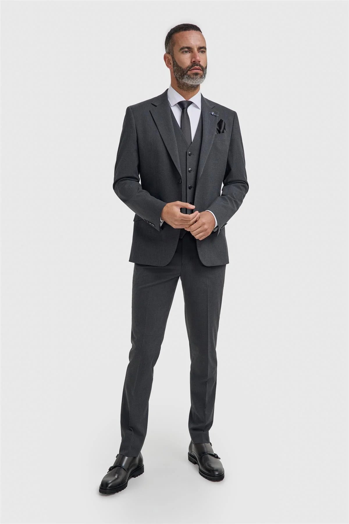 Cavani Malibu Charcoal Three Piece Suit