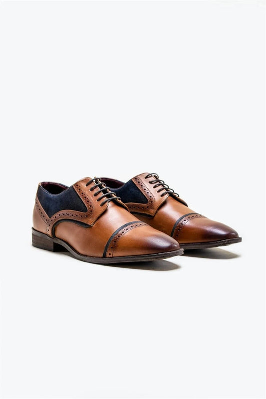 Cavani Braga Tan Leather Shoes