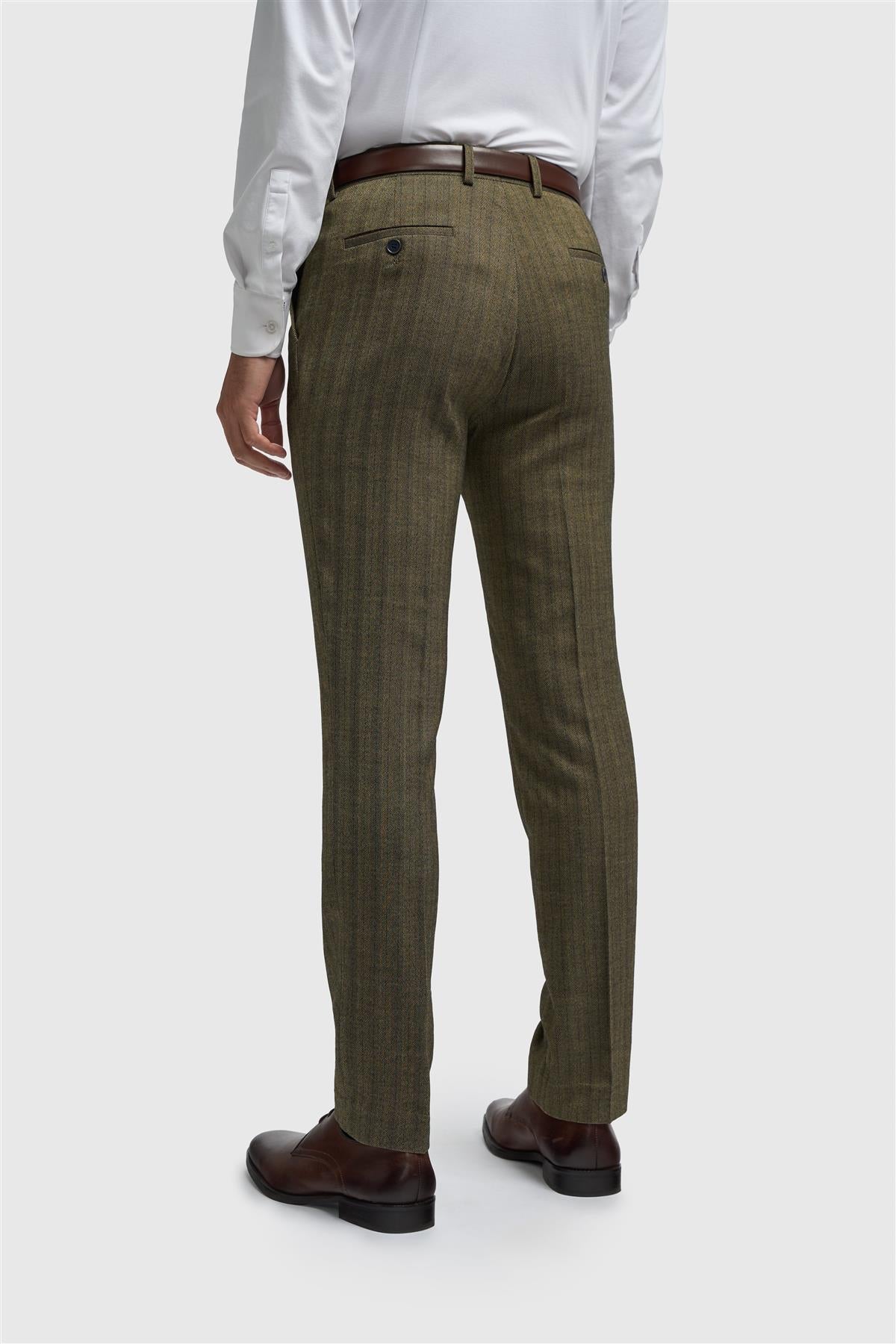 Cavani Damon Sage Tweed Trousers