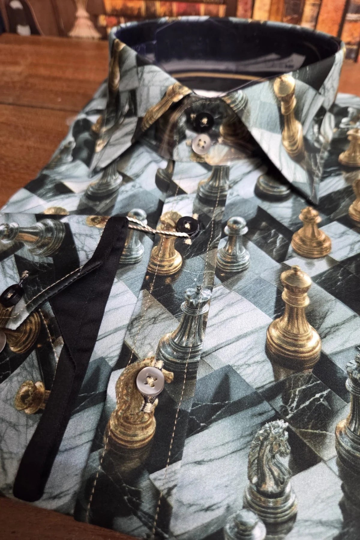 Claudio Lugli Chess Board Print Men's Shirt