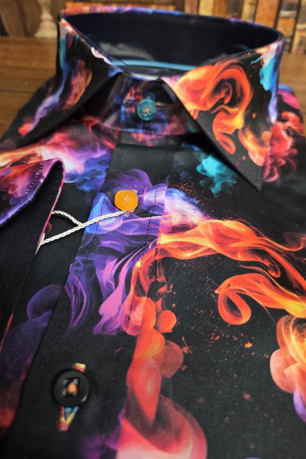 Claudio Lugli Colour Smoke Print Men's Shirt