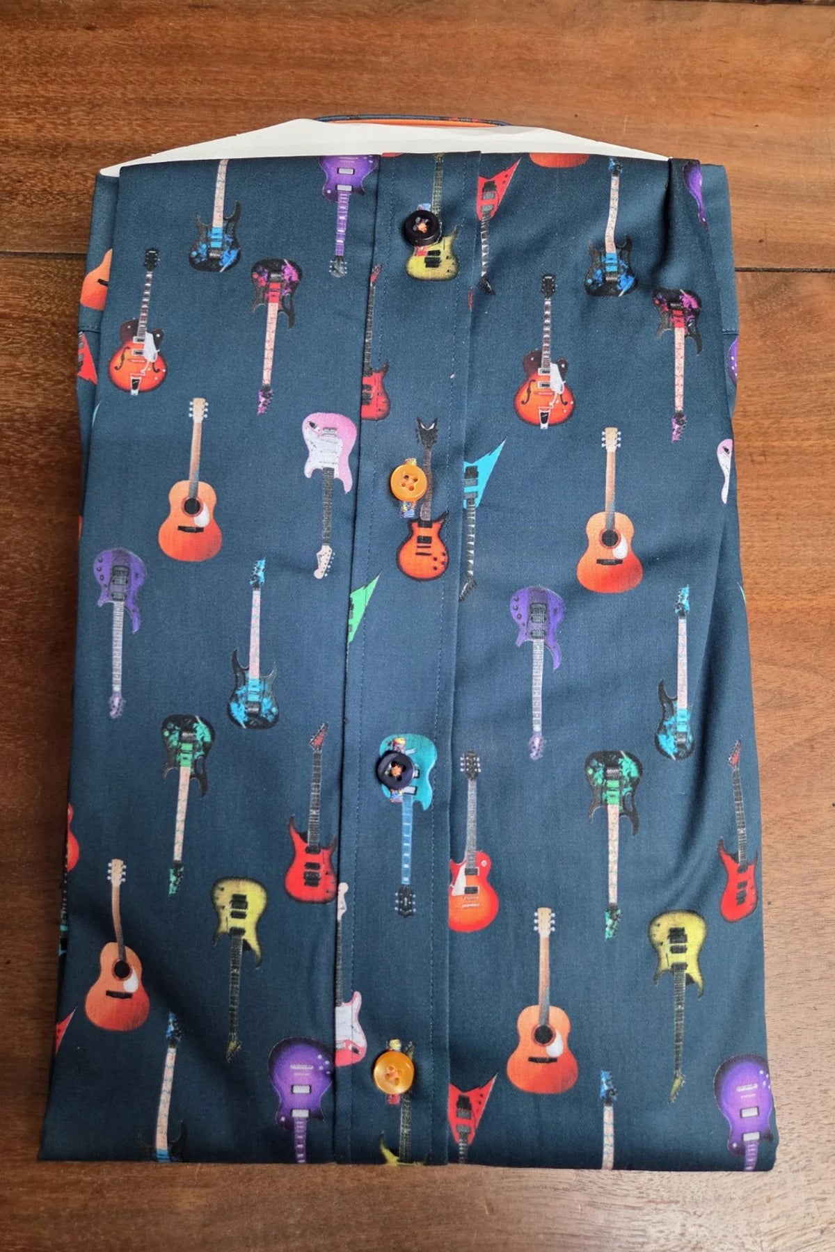 Claudio Lugli Guitar Print Men's Shirt
