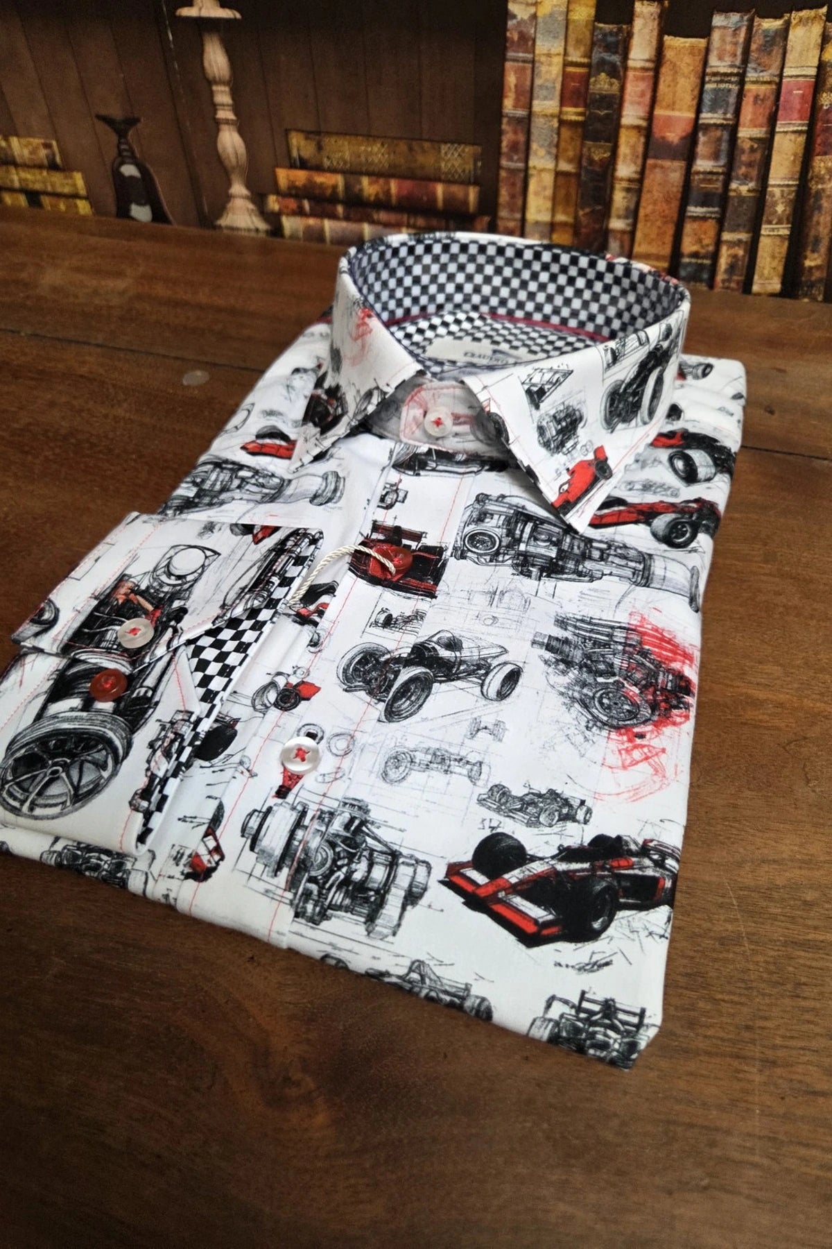 Claudio Lugli Pit Lane F1 Print Men's Shirt