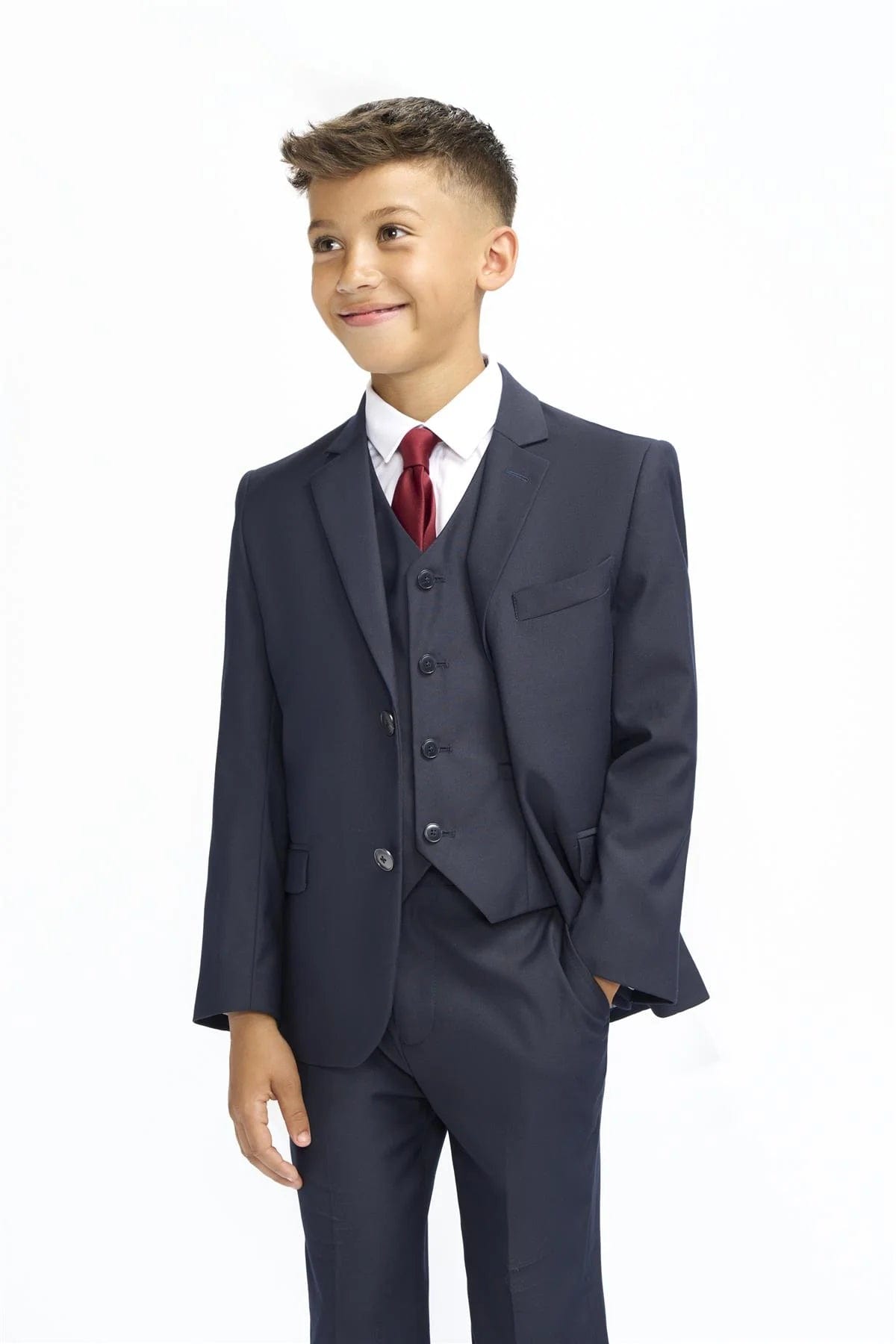 CAVANI MALIBU BOYS NAVY 3-PIECE SUIT