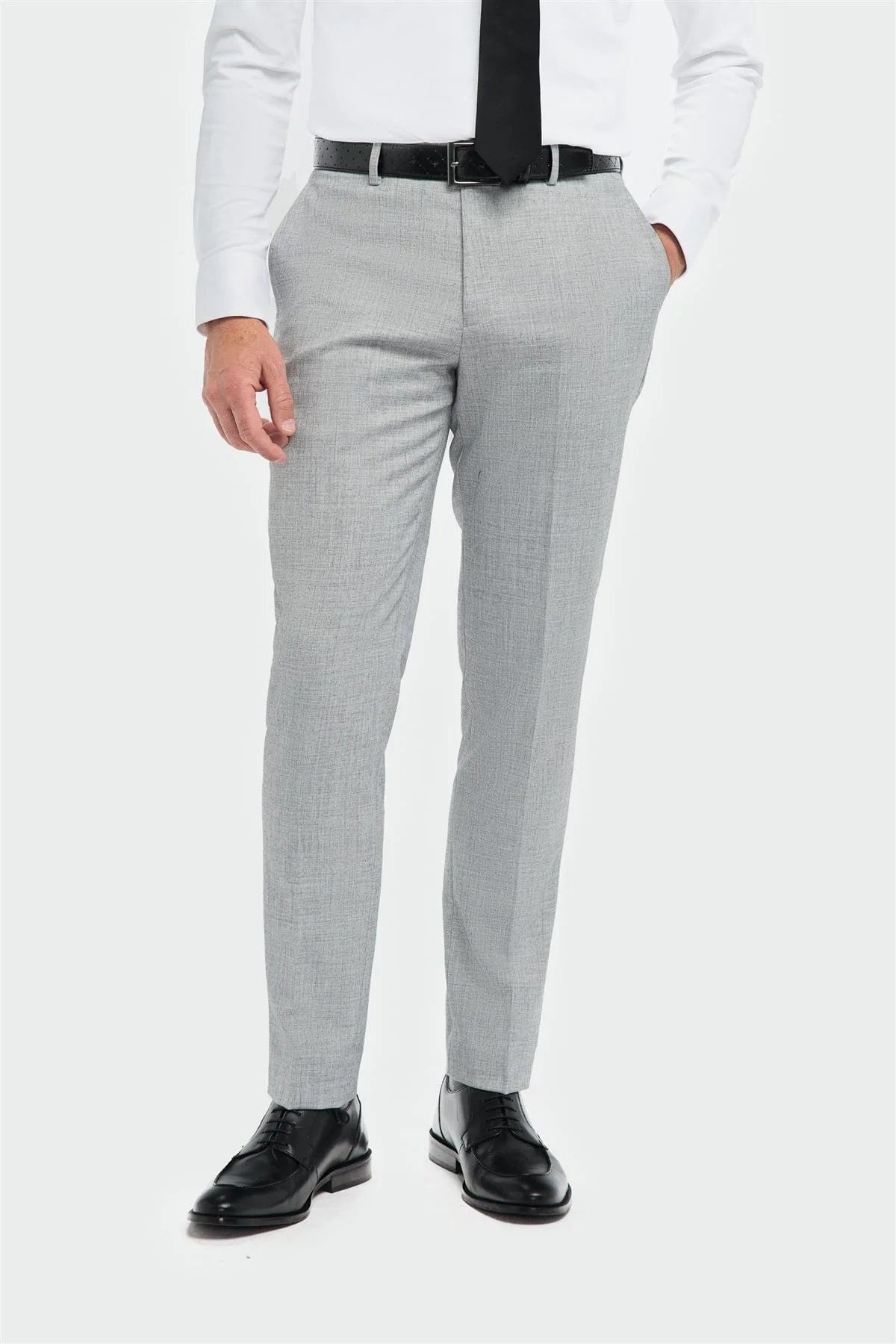 CAVANI MALIBU GREY TAILORED FIT TROUSERS