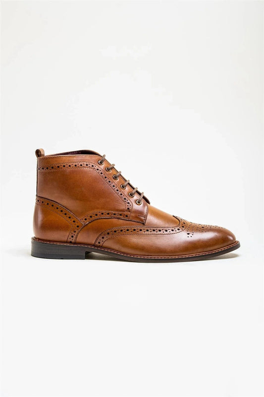 Cavani Holmes Tan Leather Boots