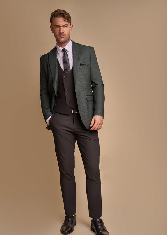 CARIDI OLIVE WITH MARCO WAISTCOAT & REED TROUSERS