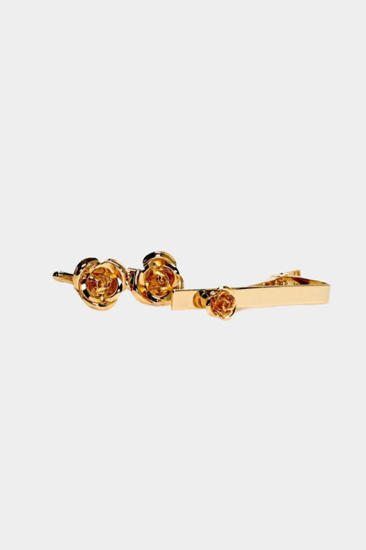 Cavani Golden Flower Cufflinks Set