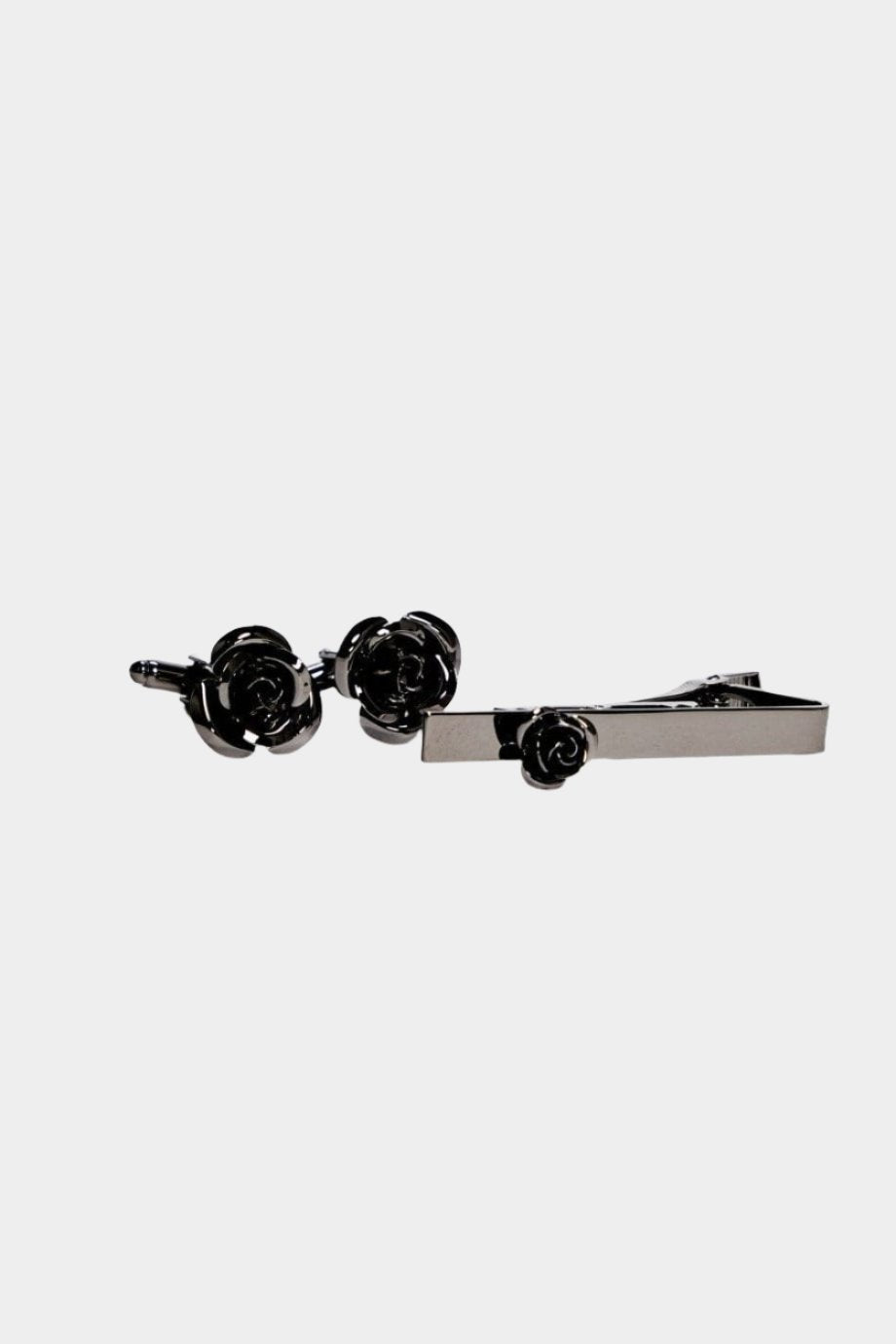 CAVANI ONYX FLOWER CUFFLINKS SET