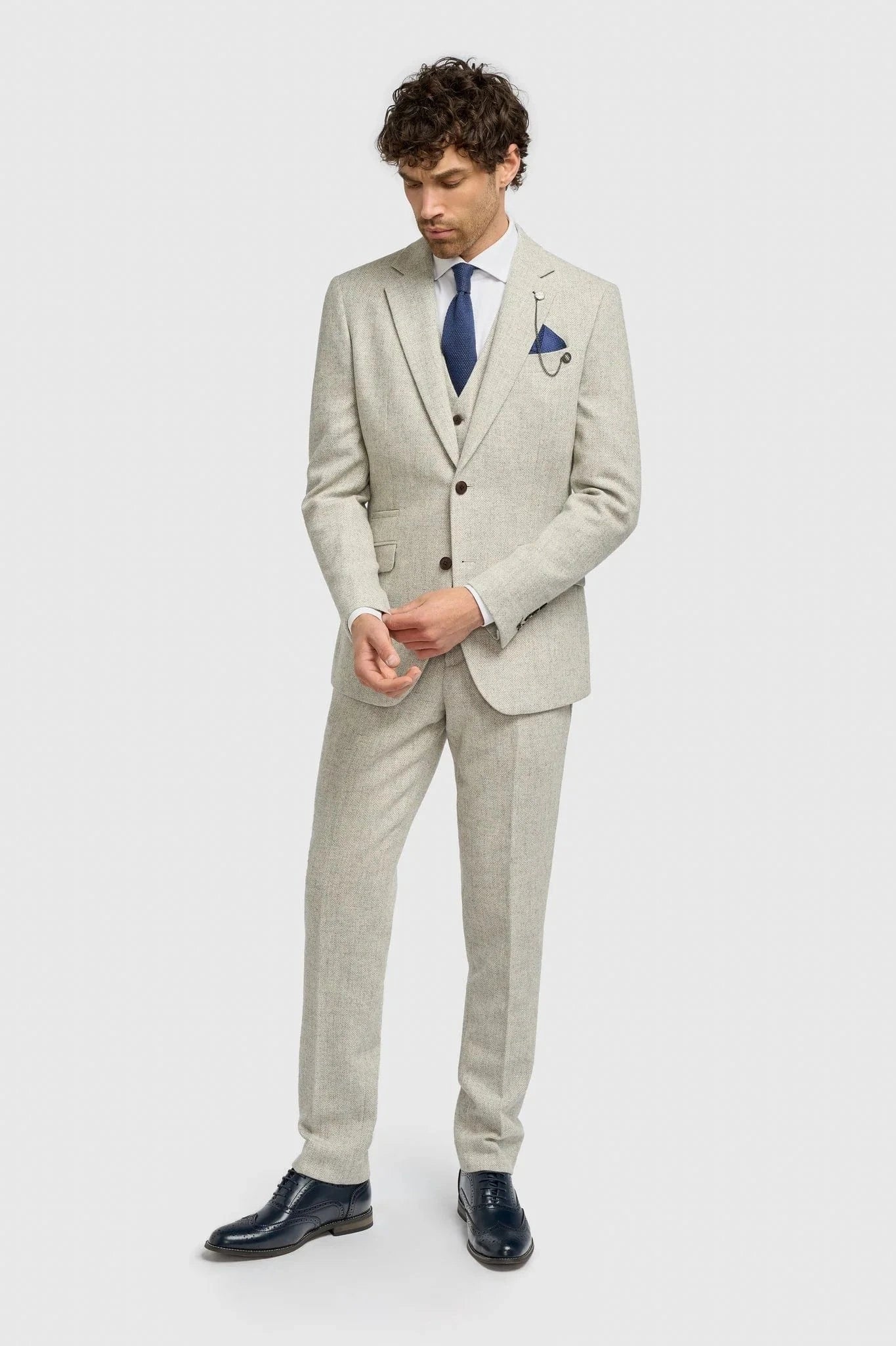 Cavani Thomas Pearl Tweed 3-Piece Suit