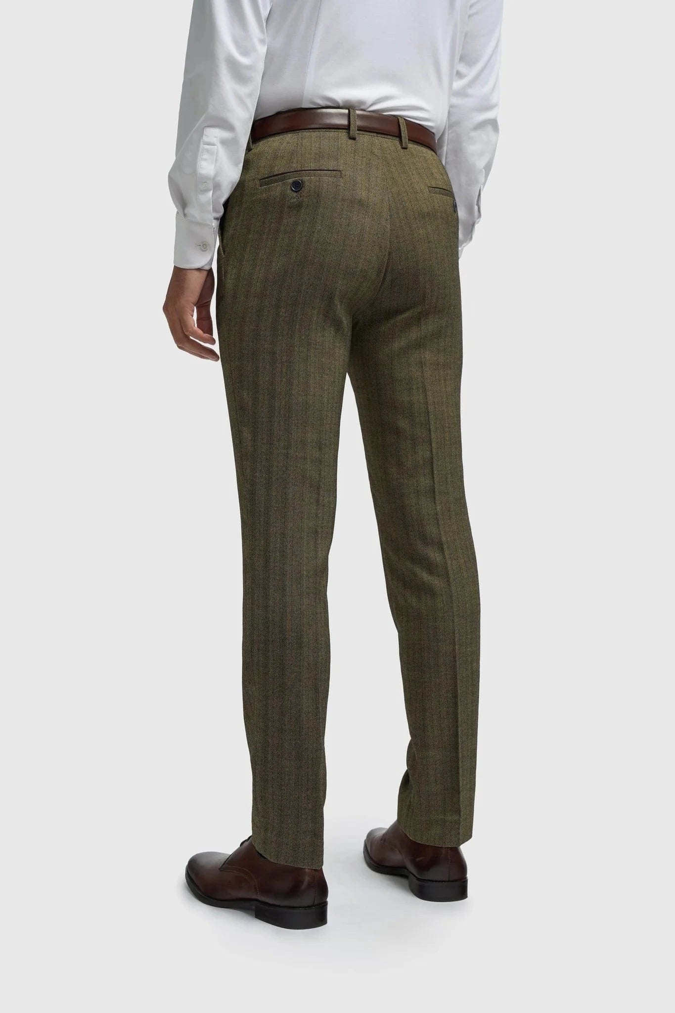 Cavani Damon Sage Tweed 3-Piece Suit with DB Waistcoat