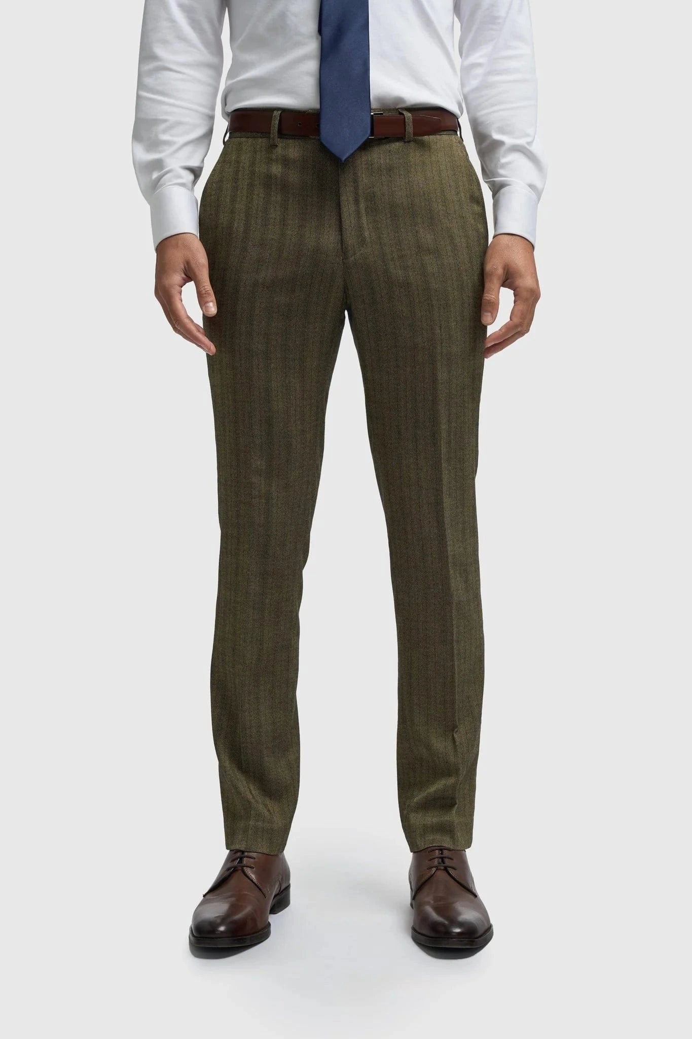 Cavani Damon Sage Tweed 3-Piece Suit with DB Waistcoat