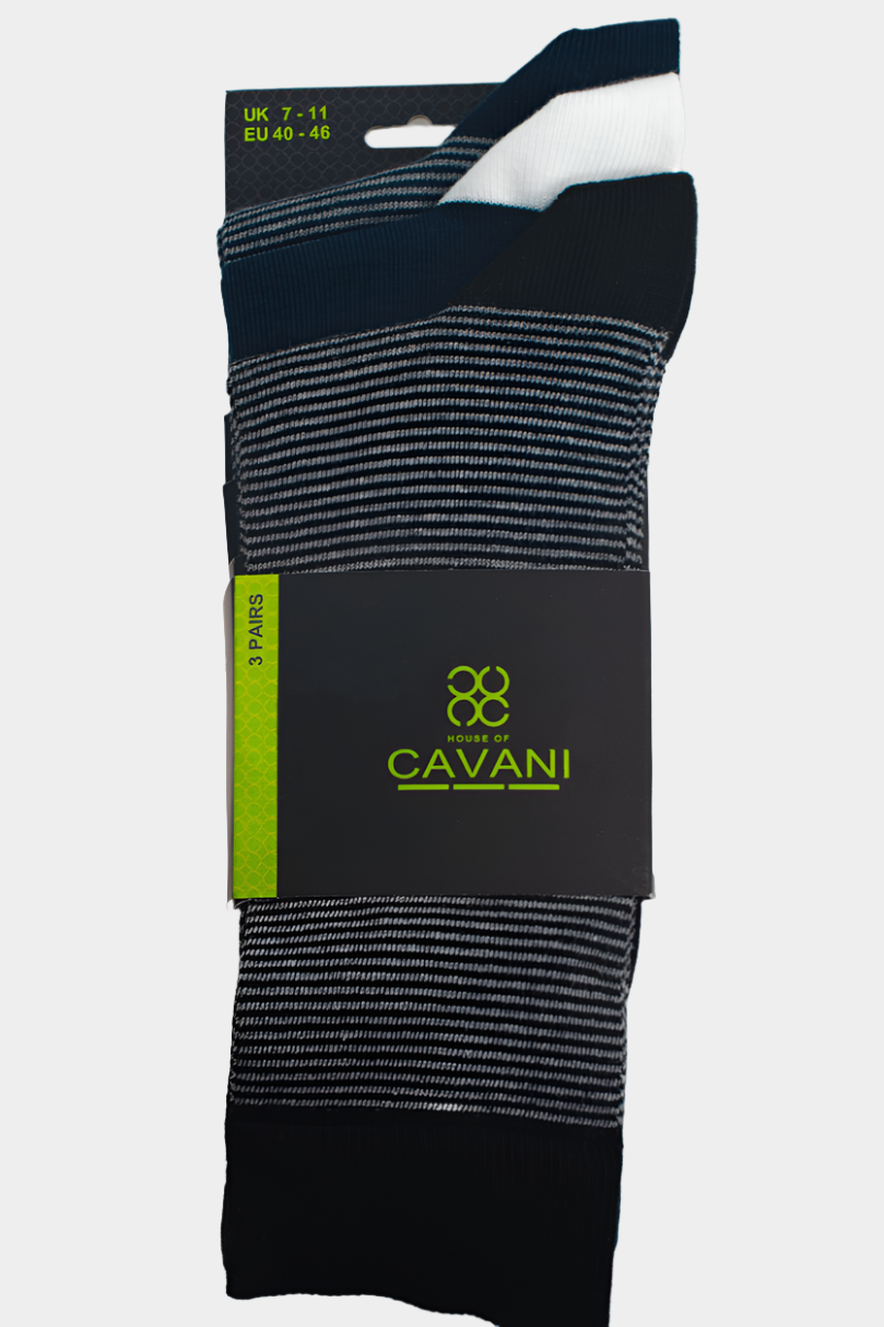 CAVANI STARK 3-PACK MEN'S DRESS SOCKS