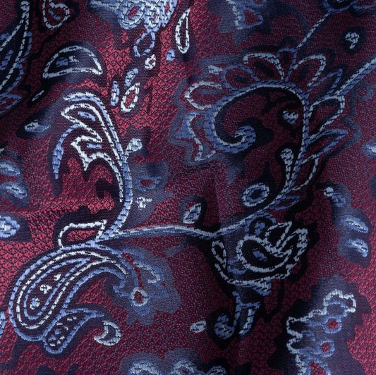 Cavani Wine Paisley Tie Set