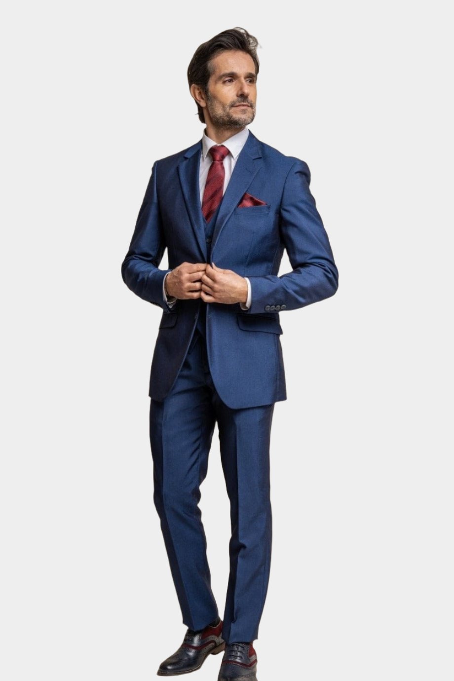 Cavani Ford Royal Blue 3-piece Suit 