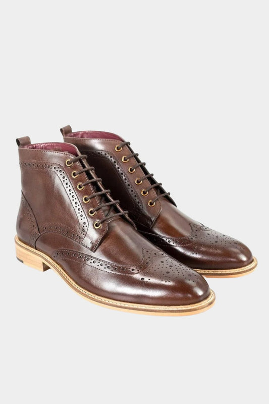 Cavani Holmes Brown Leather Boots